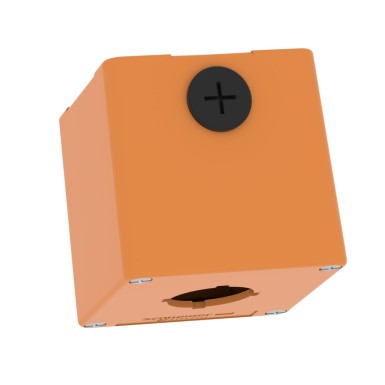 XAPO1601 - Empty control station, Harmony XAP, XB2 SL, zinc alloy, orange, M20, 1 cut out 30mm with notches, 80x80 x77mm, UL cULus - Schneider Electric - Empty control station, Harmony XAP, XB2 SL, zinc alloy, orange, M20, 1 cut out 30mm with notches, 80x80 x77mm, UL cULus - Schneider Electric - 3