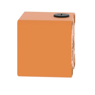 XAPO1601 - Empty control station, Harmony XAP, XB2 SL, zinc alloy, orange, M20, 1 cut out 30mm with notches, 80x80 x77mm, UL cULus - Schneider Electric - Empty control station, Harmony XAP, XB2 SL, zinc alloy, orange, M20, 1 cut out 30mm with notches, 80x80 x77mm, UL cULus - Schneider Electric - 6