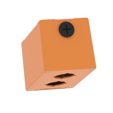 XAPO2602 - Empty control station, Harmony XAP, XB2 SL, zinc alloy, orange, M20, 2 cut outs 30mm with notches, 80x130x77, UL cULus - Schneider Electric - Empty control station, Harmony XAP, XB2 SL, zinc alloy, orange, M20, 2 cut outs 30mm with notches, 80x130x77, UL cULus - Schneider Electric - 5