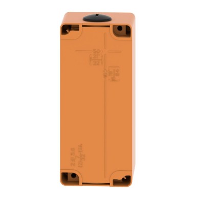 XAPO3503 - Harmony XAP, XB2 SL, Empty control station, zinc alloy, orange, M25, 3 cutouts 22mm, 80 x 175 x 77 - Schneider Electric - Harmony XAP, XB2 SL, Empty control station, zinc alloy, orange, M25, 3 cutouts 22mm, 80 x 175 x 77 - Schneider Electric - 1