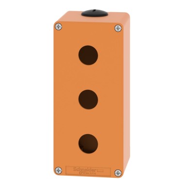 XAPO3503 - Harmony XAP, XB2 SL, Empty control station, zinc alloy, orange, M25, 3 cutouts 22mm, 80 x 175 x 77 - Schneider Electric - Harmony XAP, XB2 SL, Empty control station, zinc alloy, orange, M25, 3 cutouts 22mm, 80 x 175 x 77 - Schneider Electric - 3