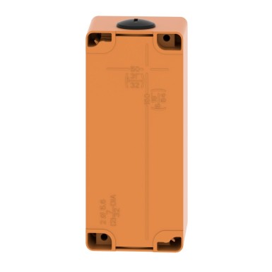 XAPO3603 - Empty control station, Harmony XAP, XB2 SL, zinc alloy, orange, M25, 3 cut outs 30mm with notches, 80x175x77mm - Schneider Electric - Empty control station, Harmony XAP, XB2 SL, zinc alloy, orange, M25, 3 cut outs 30mm with notches, 80x175x77mm - Schneider Electric - 3