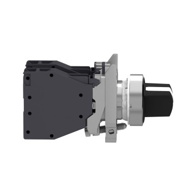 XB4BD25GEX - Selector switch, Harmony XB4 - ATEX D, metal, 22mm, 2 positions, black standard handle, stay put, screw clamp terminals, 1NO + 1NC - Schneider Electric - Selector switch, Harmony XB4 - ATEX D, metal, 22mm, 2 positions, black standard handle, stay put, screw clamp terminals, 1NO + 1NC - Schneider Electric - 3