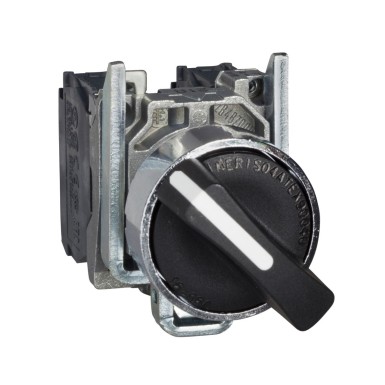 XB4BD33EX - Complete selector switch, Harmony XB4, black ?22 mm, 3 positions +/ 45° stay put, 2 NO, ATEX - Schneider Electric - Complete selector switch, Harmony XB4, black ?22 mm, 3 positions +/ 45° stay put, 2 NO, ATEX - Schneider Electric - 0