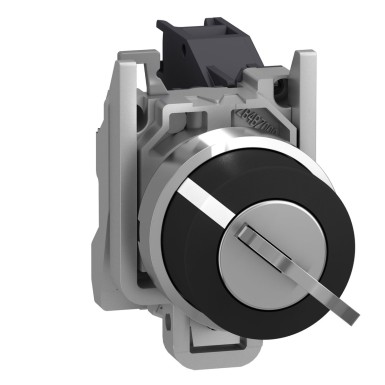 XB4BG21 - Harmony XB4, Key switch selector, metal, black, Ш22, key 455, 2 positions, stay put, 1 NO - Schneider Electric - Harmony XB4, Key switch selector, metal, black, Ш22, key 455, 2 positions, stay put, 1 NO - Schneider Electric - 0