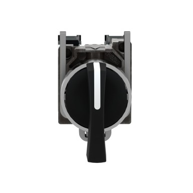 XB4BJ33 - Selector switch, Harmony XB4, metal, black 22mm, long handle, 3positions, stay put, 2NO - Schneider Electric - Selector switch, Harmony XB4, metal, black 22mm, long handle, 3positions, stay put, 2NO - Schneider Electric - 4