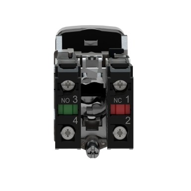 XB4BL73415 - Double-headed push button, Harmony XB4, metal, 22mm, 1 green flush marked I + 1 red projecting marked O, 1NO+1NC - Schneider Electric - Double-headed push button, Harmony XB4, metal, 22mm, 1 green flush marked I + 1 red projecting marked O, 1NO+1NC - Schneider Electric - 3