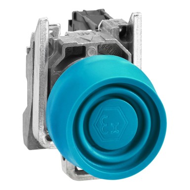 XB4BPS61EX - Complete push button, Harmony XB4, blue pushbutton ?22 mm, spring return, 1 NO, ATEX - Schneider Electric - Complete push button, Harmony XB4, blue pushbutton ?22 mm, spring return, 1 NO, ATEX - Schneider Electric - 0