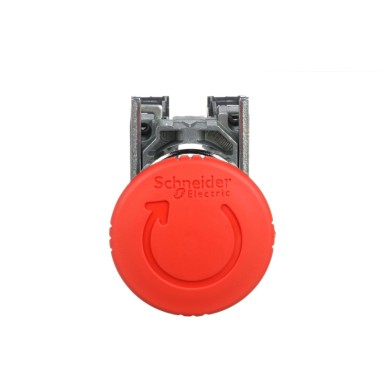 XB4BS8445 - Emergency stop switching off, Harmony XB4, metal, red mushroom, 40mm, 22mm, trigger latching turn to release, 1NO+1NC - Schneider Electric - Emergency stop switching off, Harmony XB4, metal, red mushroom, 40mm, 22mm, trigger latching turn to release, 1NO+1NC - Schneider Electric - 2