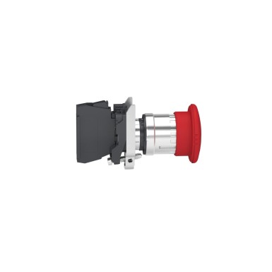 XB4BS8446 - Emergency stop switching off, Harmony XB4, metal, red mushroom 40mm, 22mm, trigger/latching turn to release, 1NC with monitoring - Schneider Electric - Emergency stop switching off, Harmony XB4, metal, red mushroom 40mm, 22mm, trigger/latching turn to release, 1NC with monitoring - Schneider Electric - 2