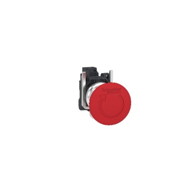 XB4BS8446 - Emergency stop switching off, Harmony XB4, metal, red mushroom 40mm, 22mm, trigger/latching turn to release, 1NC with monitoring - Schneider Electric - Emergency stop switching off, Harmony XB4, metal, red mushroom 40mm, 22mm, trigger/latching turn to release, 1NC with monitoring - Schneider Electric - 3