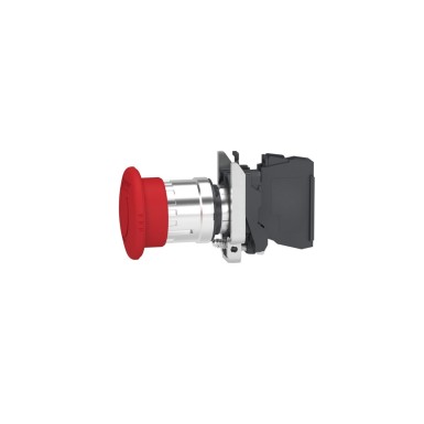 XB4BS8446 - Emergency stop switching off, Harmony XB4, metal, red mushroom 40mm, 22mm, trigger/latching turn to release, 1NC with monitoring - Schneider Electric - Emergency stop switching off, Harmony XB4, metal, red mushroom 40mm, 22mm, trigger/latching turn to release, 1NC with monitoring - Schneider Electric - 5