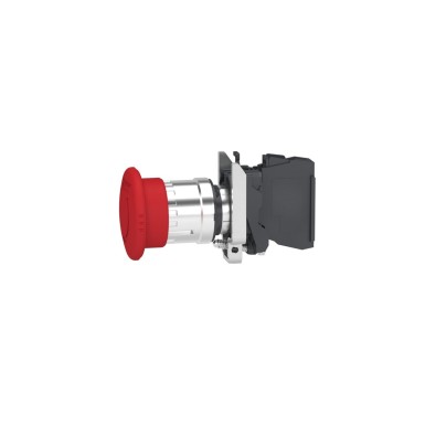 XB4BS84462 - Emergency stop switching off, Harmony XB4, metal, red mushroom 40mm, 22mm, trigger/latching turn to release, 2NC with monitoring - Schneider Electric - Emergency stop switching off, Harmony XB4, metal, red mushroom 40mm, 22mm, trigger/latching turn to release, 2NC with monitoring - Schneider Electric - 2