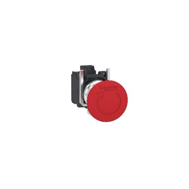 XB4BS84462 - Emergency stop switching off, Harmony XB4, metal, red mushroom 40mm, 22mm, trigger/latching turn to release, 2NC with monitoring - Schneider Electric - Emergency stop switching off, Harmony XB4, metal, red mushroom 40mm, 22mm, trigger/latching turn to release, 2NC with monitoring - Schneider Electric - 4