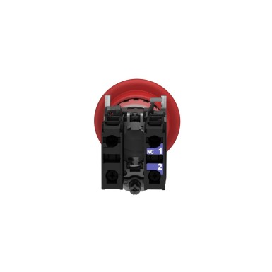 XB4BS9445 - Emergency stop switching off, Harmony XB4, metal, red mushroom, 40mm, 22mm, trigger latching key release, 1NO+1NC - Schneider Electric - Emergency stop switching off, Harmony XB4, metal, red mushroom, 40mm, 22mm, trigger latching key release, 1NO+1NC - Schneider Electric - 3