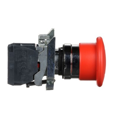 XB4BT842 - Emergency stop switching off, Harmony XB4, metal, red mushroom 40mm, 22mm, trigger latching push-pull, 1NC - Schneider Electric - Emergency stop switching off, Harmony XB4, metal, red mushroom 40mm, 22mm, trigger latching push-pull, 1NC - Schneider Electric - 2