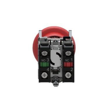 XB4BT845 - Emergency stop switching off, Harmony XB4, metal, red mushroom, 40mm, 22mm, trigger latching push-pull, 1NO+1NC - Schneider Electric - Emergency stop switching off, Harmony XB4, metal, red mushroom, 40mm, 22mm, trigger latching push-pull, 1NO+1NC - Schneider Electric - 5