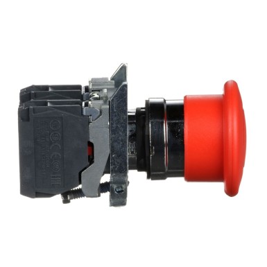 XB4BT845 - Emergency stop switching off, Harmony XB4, metal, red mushroom, 40mm, 22mm, trigger latching push-pull, 1NO+1NC - Schneider Electric - Emergency stop switching off, Harmony XB4, metal, red mushroom, 40mm, 22mm, trigger latching push-pull, 1NO+1NC - Schneider Electric - 2