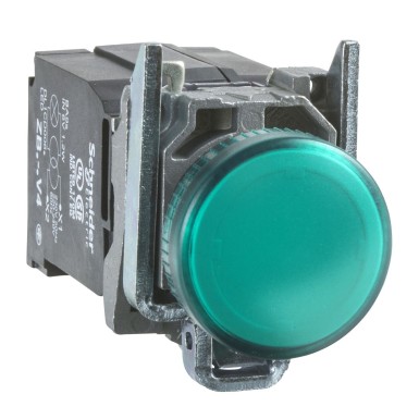 XB4BV8B3 - Pilot light, Harmony XB4, protected LED light, green, 22mm, with plain lens, integral LED, 440…460V - Schneider Electric - Pilot light, Harmony XB4, protected LED light, green, 22mm, with plain lens, integral LED, 440…460V - Schneider Electric - 0