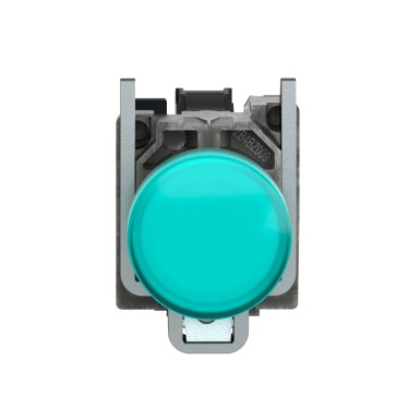 XB4BVB3 - Pilot light, Harmony XB4,metal, green, 22mm, universal LED, plain lens, 24V AC DC - Schneider Electric - Pilot light, Harmony XB4,metal, green, 22mm, universal LED, plain lens, 24V AC DC - Schneider Electric - 1