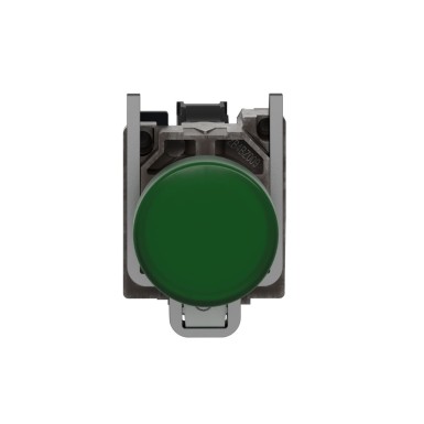 XB4BVG3 - Pilot light, Harmony XB4,metal, green, 22mm, universal LED, plain lens, 110…120V AC - Schneider Electric - Pilot light, Harmony XB4,metal, green, 22mm, universal LED, plain lens, 110…120V AC - Schneider Electric - 1