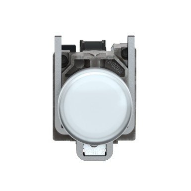 XB4BVM1 - Pilot light, Harmony XB4,metal, white, 22mm, universal LED, plain lens, 230...240V AC - Schneider Electric - Pilot light, Harmony XB4,metal, white, 22mm, universal LED, plain lens, 230...240V AC - Schneider Electric - 4