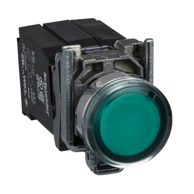 XB4BW3335 - Illuminated push button, Harmony XB4, green flush complete illum pushbutton ?22 mm spring return 1NO - Schneider Electric - Illuminated push button, Harmony XB4, green flush complete illum pushbutton ?22 mm spring return 1NO - Schneider Electric - 0