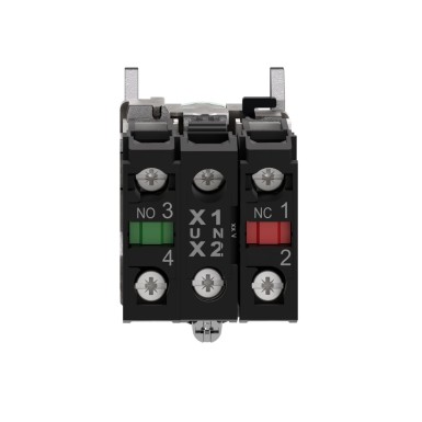 XB4BW33G5 - Illuminated push button, Harmony XB4, metal, green flush, 22mm, universal LED, plain lens, 1NO + 1NC, 110...120V AC - Schneider Electric - Illuminated push button, Harmony XB4, metal, green flush, 22mm, universal LED, plain lens, 1NO + 1NC, 110...120V AC - Schneider Electric - 4