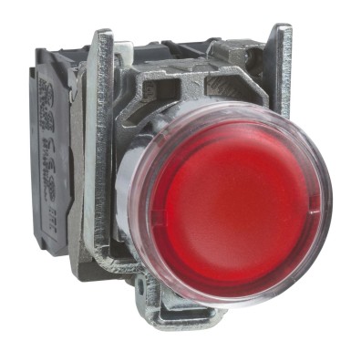 XB4BW34B5 - Illuminated push button, Harmony XB4, metal, red flush, 22mm, universal LED, plain lens, 1NO + 1NC, 24V AC DC - Schneider Electric - Illuminated push button, Harmony XB4, metal, red flush, 22mm, universal LED, plain lens, 1NO + 1NC, 24V AC DC - Schneider Electric - 0