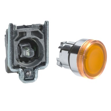 XB4BW35B1 - Illuminated push button, Harmony XB4, orange flush, 22mm, spring return, 1NO, 24V - Schneider Electric - Illuminated push button, Harmony XB4, orange flush, 22mm, spring return, 1NO, 24V - Schneider Electric - 0