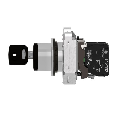 XB4FG41 - Selector switch, Harmony XB4, flush mount sw ? 30.5 key 455 2pos stay put key release left right 1 N - Schneider Electric - Selector switch, Harmony XB4, flush mount sw ? 30.5 key 455 2pos stay put key release left right 1 N - Schneider Electric - 2