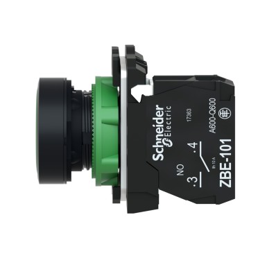 XB5AA31 - Push button, Harmony XB5, plastic, flush, green, 22mm, spring return, unmarked, 1NO - Schneider Electric - Push button, Harmony XB5, plastic, flush, green, 22mm, spring return, unmarked, 1NO - Schneider Electric - 3