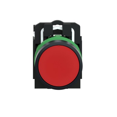 XB5AA42 - Push button, Harmony XB5, plastic, flush, red, 22mm, spring return, unmarked, 1NC - Schneider Electric - Push button, Harmony XB5, plastic, flush, red, 22mm, spring return, unmarked, 1NC - Schneider Electric - 4