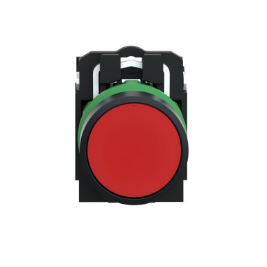 XB5AA45 - Push button, Harmony XB5, plastic, flush, red, 22mm, spring return, unmarked, 1NO+1NC - Schneider Electric - Push button, Harmony XB5, plastic, flush, red, 22mm, spring return, unmarked, 1NO+1NC - Schneider Electric - 4