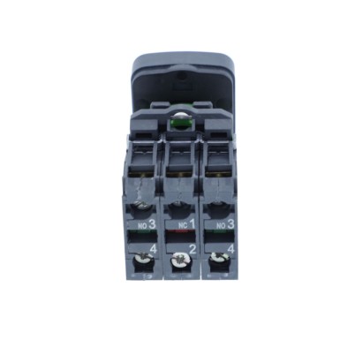 XB5AA731327 - Harmony XB5, Triple-headed push button, plastic, Ш22, marked, 1 green flush I + 1 red projecting STOP + 1 green flush II, 2 NO + 1 NC - Schneider Electric - Harmony XB5, Triple-headed push button, plastic, Ш22, marked, 1 green flush I + 1 red projecting STOP + 1 green flush II, 2 NO + 1 NC - Schneider Electric - 2