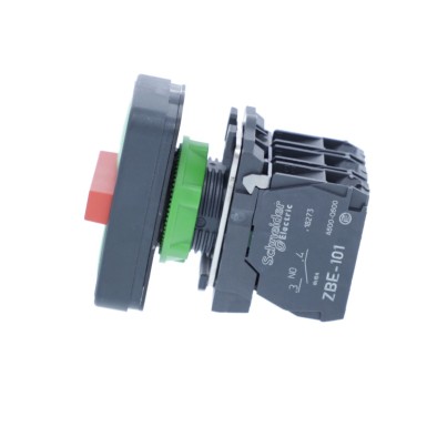 XB5AA731327 - Harmony XB5, Triple-headed push button, plastic, Ш22, marked, 1 green flush I + 1 red projecting STOP + 1 green flush II, 2 NO + 1 NC - Schneider Electric - Harmony XB5, Triple-headed push button, plastic, Ш22, marked, 1 green flush I + 1 red projecting STOP + 1 green flush II, 2 NO + 1 NC - Schneider Electric - 3