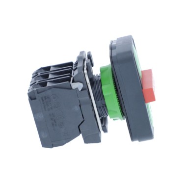 XB5AA731327 - Harmony XB5, Triple-headed push button, plastic, Ш22, marked, 1 green flush I + 1 red projecting STOP + 1 green flush II, 2 NO + 1 NC - Schneider Electric - Harmony XB5, Triple-headed push button, plastic, Ш22, marked, 1 green flush I + 1 red projecting STOP + 1 green flush II, 2 NO + 1 NC - Schneider Electric - 5