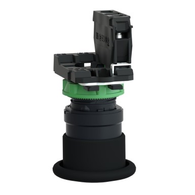 XB5AC21 - Push button, Harmony XB5, plastic, black mushroom 40mm, 22mm, spring return, unmarked, 1NO - Schneider Electric - Push button, Harmony XB5, plastic, black mushroom 40mm, 22mm, spring return, unmarked, 1NO - Schneider Electric - 4