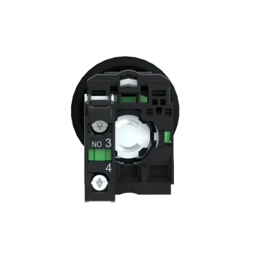 XB5AC21 - Push button, Harmony XB5, plastic, black mushroom 40mm, 22mm, spring return, unmarked, 1NO - Schneider Electric - Push button, Harmony XB5, plastic, black mushroom 40mm, 22mm, spring return, unmarked, 1NO - Schneider Electric - 1