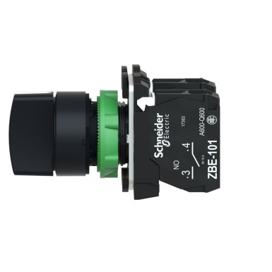 XB5AD53 - Selector switch, Harmony XB5, plastic, black, 22mm, 3 positions, spring return to center, 2 NO - Schneider Electric - Selector switch, Harmony XB5, plastic, black, 22mm, 3 positions, spring return to center, 2 NO - Schneider Electric - 5