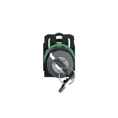 XB5AG41 - Harmony XB5, Key switch selector, plastic, black, Ш22, key 455, 2 positions, stay put, 1 NO - Schneider Electric - Harmony XB5, Key switch selector, plastic, black, Ш22, key 455, 2 positions, stay put, 1 NO - Schneider Electric - 5