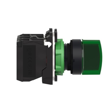 XB5AK133M5 - Illuminated selector switch, Harmony XB5, grey plastic, green handle, 22mm, universal LED, 3 positions, 1NO + 1NC, 230...240V AC - Schneider Electric - Illuminated selector switch, Harmony XB5, grey plastic, green handle, 22mm, universal LED, 3 positions, 1NO + 1NC, 230...240V AC - Schneider Electric - 4