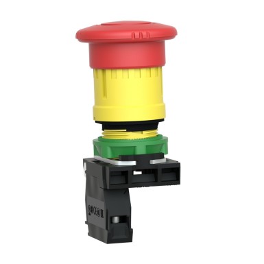 XB5AS8442 - Emergency stop switching off, Harmony XB5, plastic, red mushroom 40mm, 22mm, trigger latching turn to release, 1NC - Schneider Electric - Emergency stop switching off, Harmony XB5, plastic, red mushroom 40mm, 22mm, trigger latching turn to release, 1NC - Schneider Electric - 4