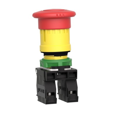 XB5AS8445 - Emergency stop switching off, Harmony XB5, plastic, red mushroom 40mm, 22mm, trigger latching turn to release, 1NO+1NC - Schneider Electric - Emergency stop switching off, Harmony XB5, plastic, red mushroom 40mm, 22mm, trigger latching turn to release, 1NO+1NC - Schneider Electric - 3