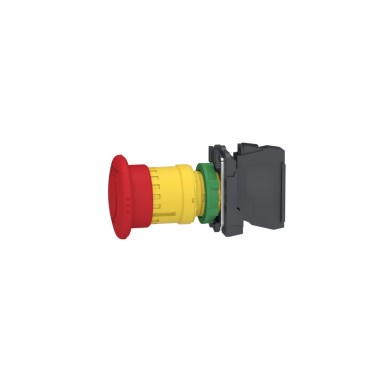 XB5AS8446 - Emergency stop switching off, Harmony XB5, plastic, red mushroom 40mm, 22mm, trigger/latching turn to release, 1NC with monitoring - Schneider Electric - Emergency stop switching off, Harmony XB5, plastic, red mushroom 40mm, 22mm, trigger/latching turn to release, 1NC with monitoring - Schneider Electric - 4