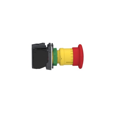 XB5AS84462 - Emergency stop switching off, Harmony XB5, plastic, red mushroom 40mm, 22mm, trigger/latching turn to release, 2NC with monitoring - Schneider Electric - Emergency stop switching off, Harmony XB5, plastic, red mushroom 40mm, 22mm, trigger/latching turn to release, 2NC with monitoring - Schneider Electric - 2