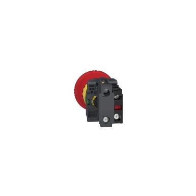 XB5AS84462 - Emergency stop switching off, Harmony XB5, plastic, red mushroom 40mm, 22mm, trigger/latching turn to release, 2NC with monitoring - Schneider Electric - Emergency stop switching off, Harmony XB5, plastic, red mushroom 40mm, 22mm, trigger/latching turn to release, 2NC with monitoring - Schneider Electric - 3