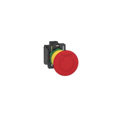 XB5AS84462 - Emergency stop switching off, Harmony XB5, plastic, red mushroom 40mm, 22mm, trigger/latching turn to release, 2NC with monitoring - Schneider Electric - Emergency stop switching off, Harmony XB5, plastic, red mushroom 40mm, 22mm, trigger/latching turn to release, 2NC with monitoring - Schneider Electric - 5