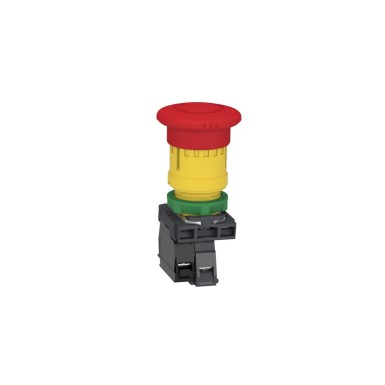 XB5AS84462 - Emergency stop switching off, Harmony XB5, plastic, red mushroom 40mm, 22mm, trigger/latching turn to release, 2NC with monitoring - Schneider Electric - Emergency stop switching off, Harmony XB5, plastic, red mushroom 40mm, 22mm, trigger/latching turn to release, 2NC with monitoring - Schneider Electric - 6