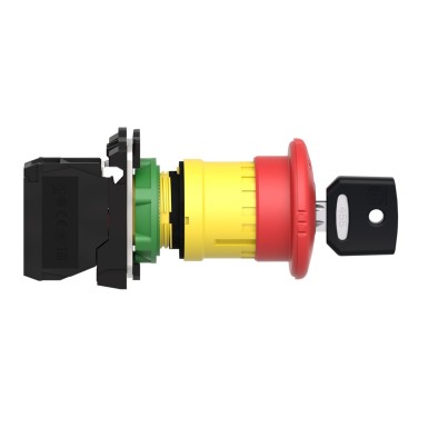 XB5AS9442 - Emergency stop switching off, Harmony XB5, plastic, red mushroom 40mm, 22mm trigger latching key release, 1NC - Schneider Electric - Emergency stop switching off, Harmony XB5, plastic, red mushroom 40mm, 22mm trigger latching key release, 1NC - Schneider Electric - 6